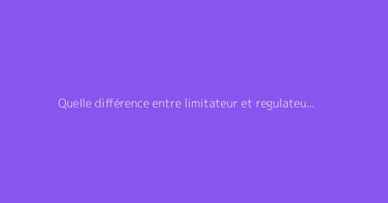 Quelle différence entre limitateur et regulateur de vitesse ?